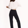 best black Flared Leggings wearing a girl